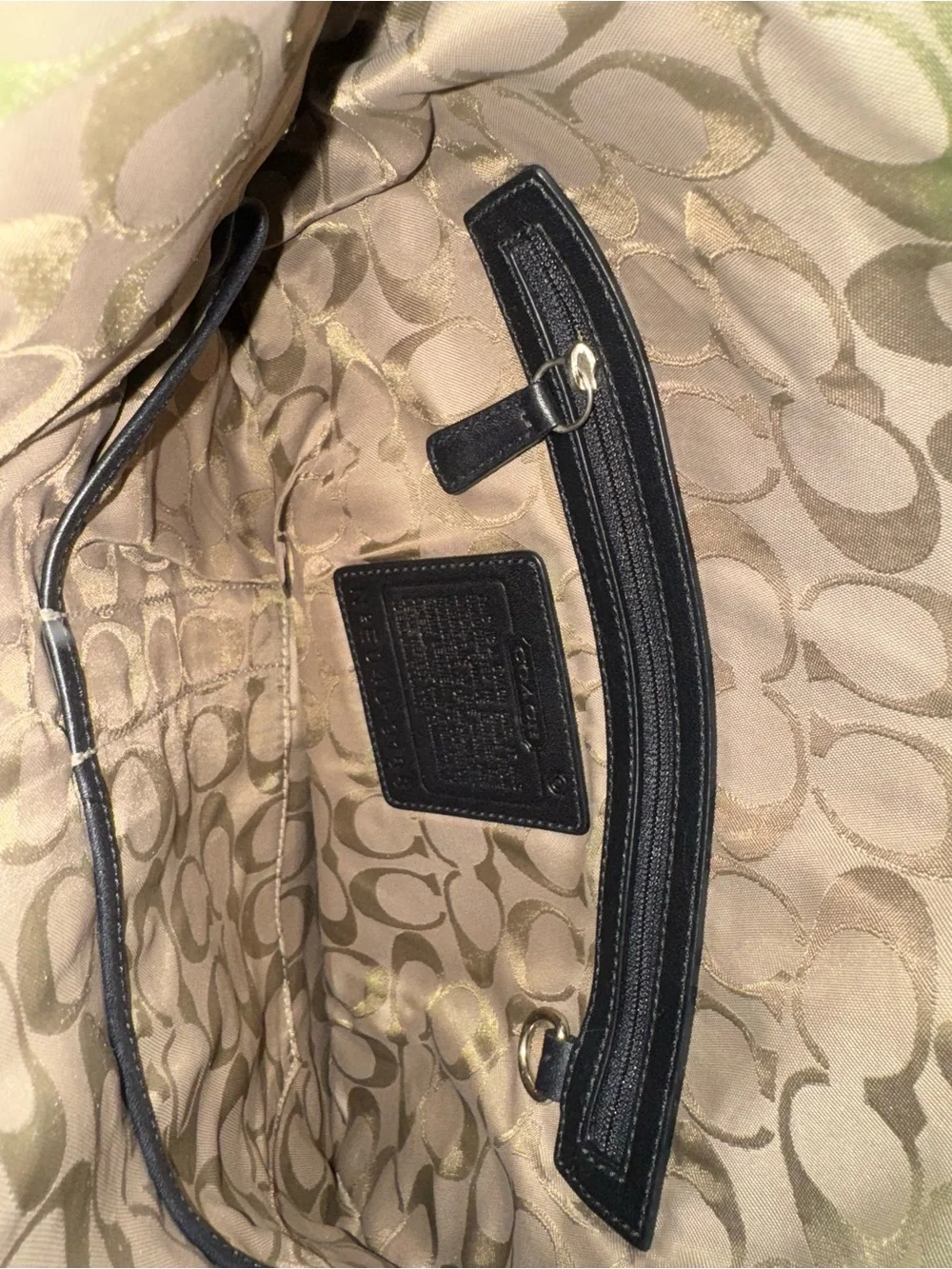 Coach Black Leather Hobo Bag with Silver Hardware